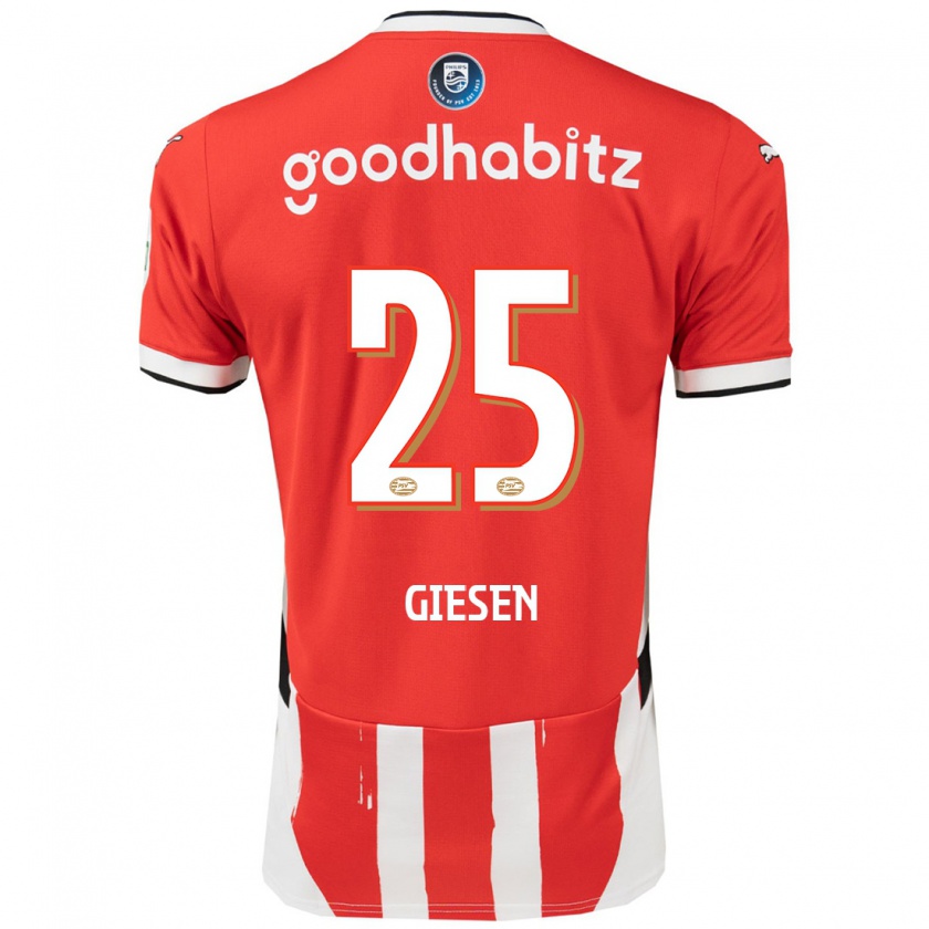 Kandiny Kinderen Suzanne Giesen #25 Rood Wit Thuisshirt Thuistenue 2024/25 T-Shirt