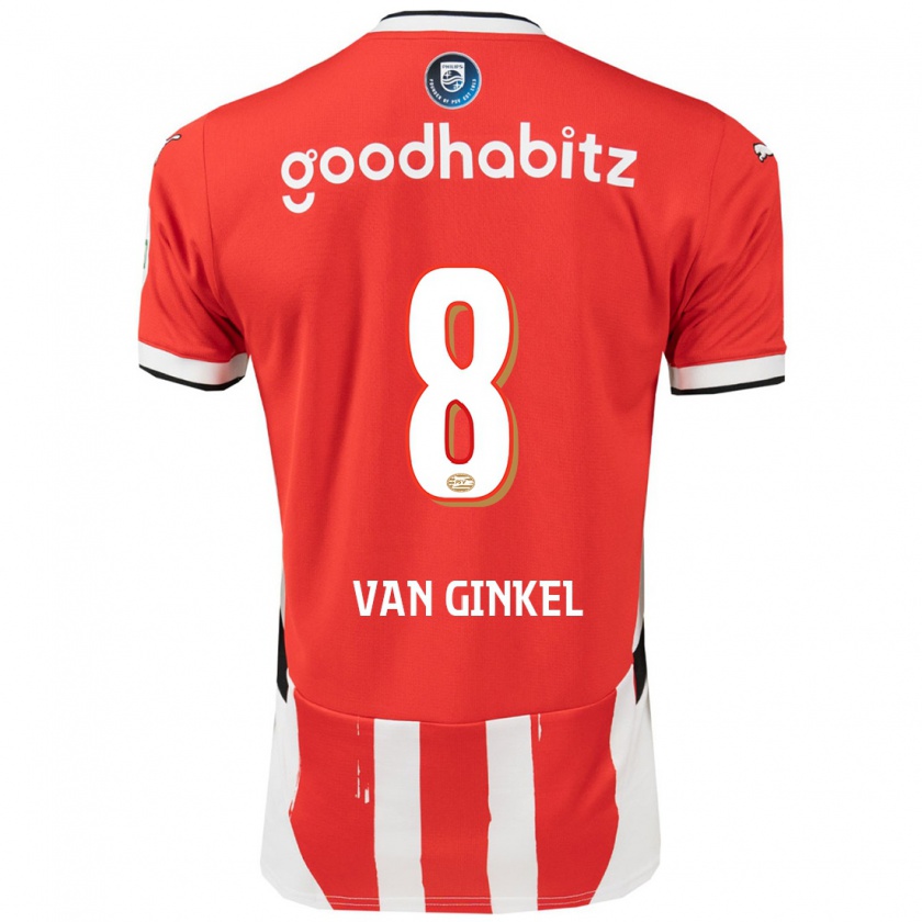 Kandiny Kinderen Marco Van Ginkel #8 Rood Wit Thuisshirt Thuistenue 2024/25 T-Shirt