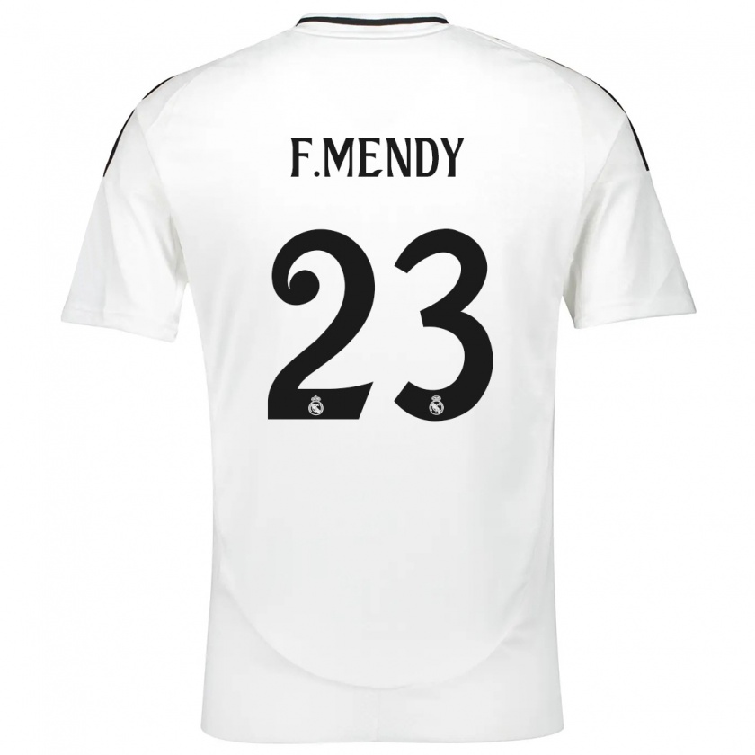 Kandiny Kinderen Ferland Mendy #23 Wit Thuisshirt Thuistenue 2024/25 T-Shirt