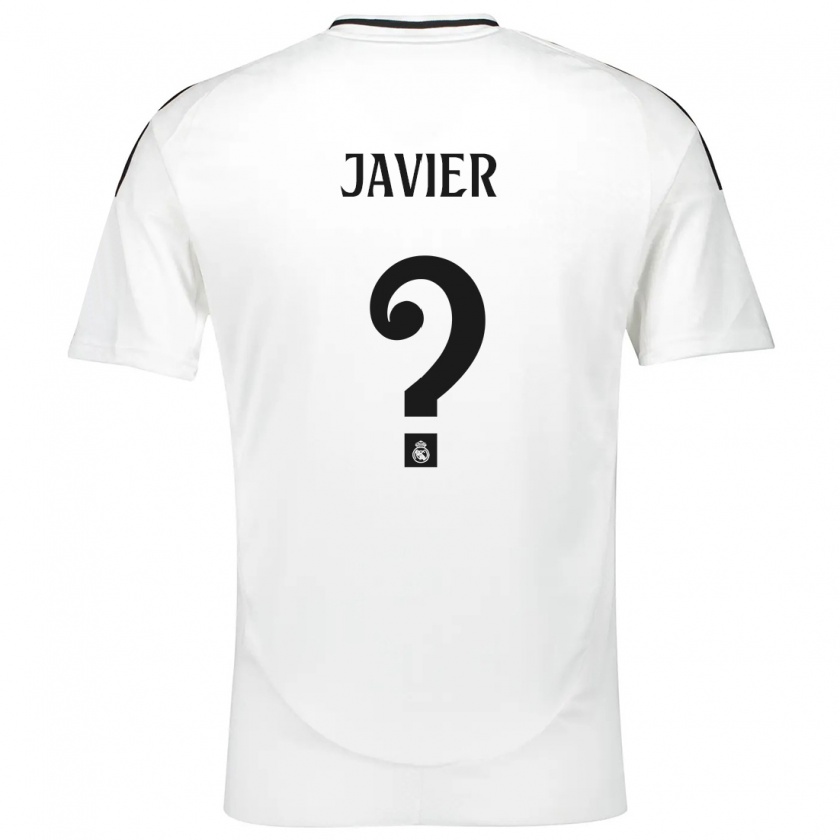 Kandiny Kinderen Javier Navarro #0 Wit Thuisshirt Thuistenue 2024/25 T-Shirt België