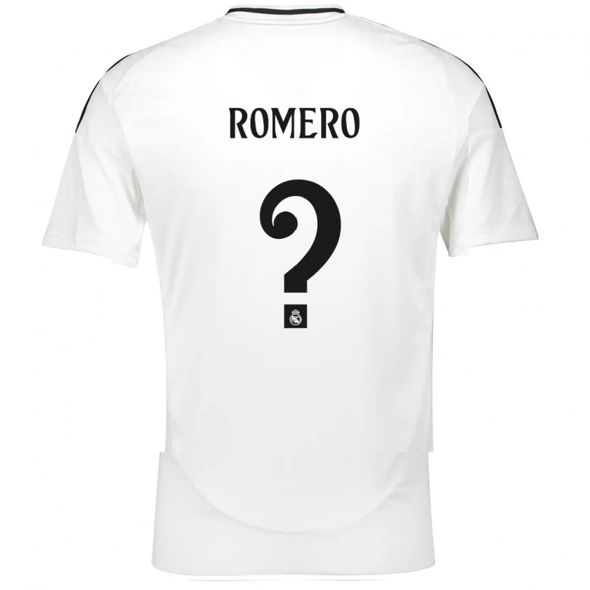 Kandiny Bambino Maglia Manu Romero #0 Bianco Kit Gara Home 2024/25 Maglietta