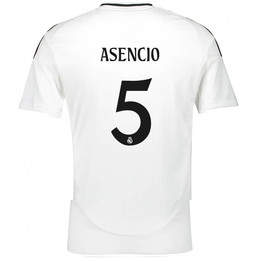 Kandiny Kinder Raúl Asencio #5 Weiß Heimtrikot Trikot 2024/25 T-Shirt Österreich