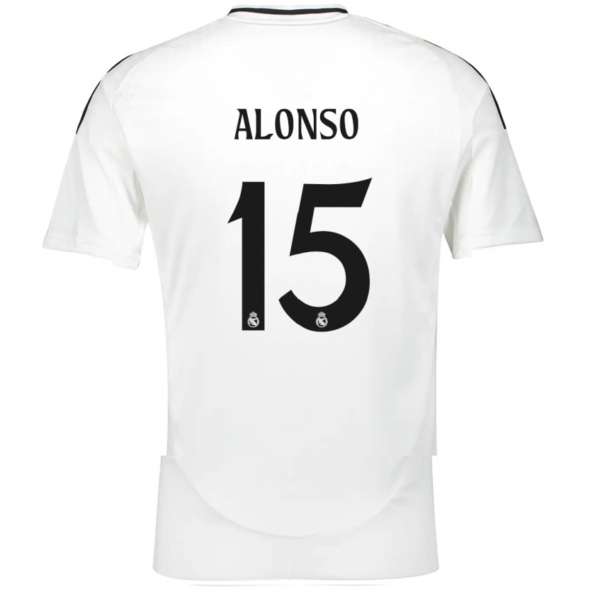 Kandiny Kinder Borja Alonso #15 Weiß Heimtrikot Trikot 2024/25 T-Shirt Österreich