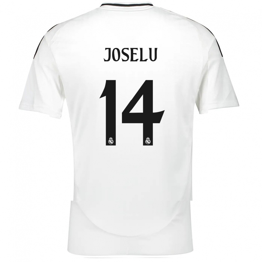 Kandiny Kinderen Joselu #14 Wit Thuisshirt Thuistenue 2024/25 T-Shirt