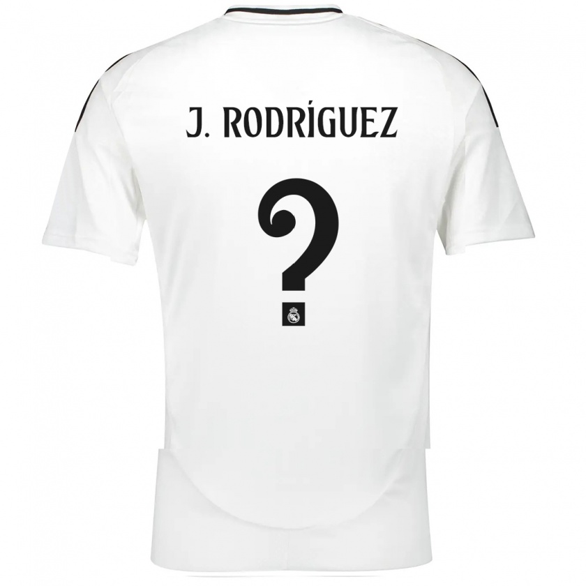 Kandiny Kinderen Juan Rodríguez #0 Wit Thuisshirt Thuistenue 2024/25 T-Shirt