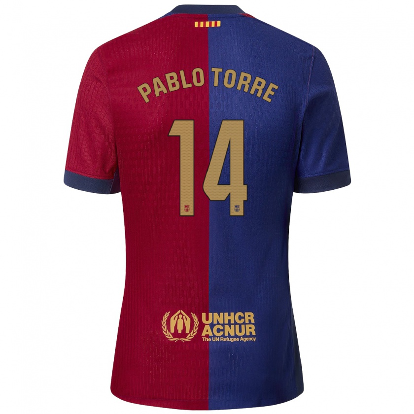 Kandiny Kinderen Pablo Torre #14 Blauw Rood Thuisshirt Thuistenue 2024/25 T-Shirt