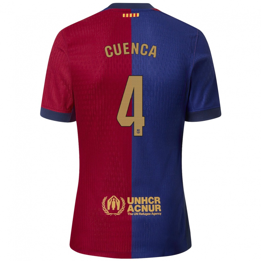 Kandiny Kinderen Andrés Cuenca #4 Blauw Rood Thuisshirt Thuistenue 2024/25 T-Shirt België