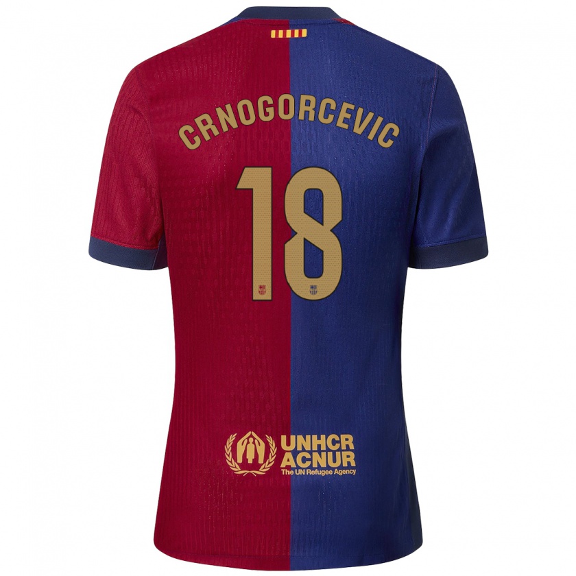 Kandiny Bambino Maglia Ana-Maria Crnogorcevic #18 Blu Rosso Kit Gara Home 2024/25 Maglietta