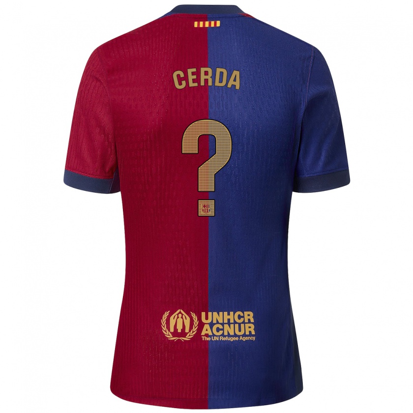 Kandiny Bambino Maglia Josep Cerda #0 Blu Rosso Kit Gara Home 2024/25 Maglietta