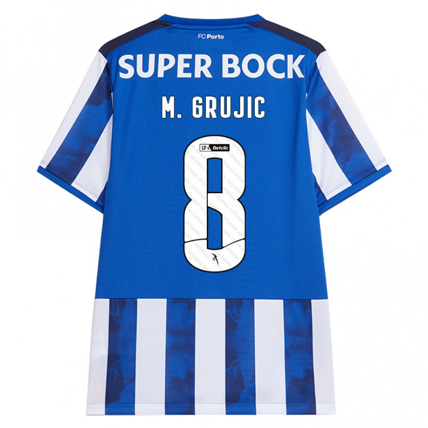 Kandiny Kinderen Marko Grujic #8 Blauw Wit Thuisshirt Thuistenue 2024/25 T-Shirt