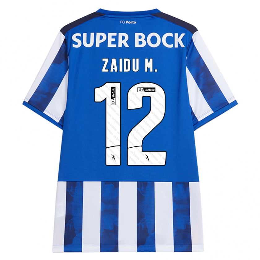 Kandiny Bambino Maglia Zaidu #12 Blu Bianco Kit Gara Home 2024/25 Maglietta