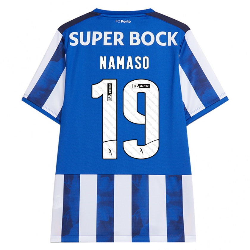 Kandiny Bambino Maglia Danny Namaso #19 Blu Bianco Kit Gara Home 2024/25 Maglietta