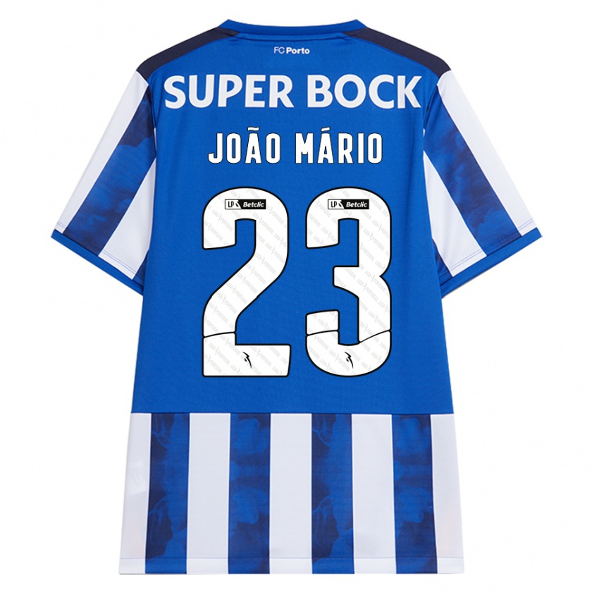 Kandiny Bambino Maglia João Mário #23 Blu Bianco Kit Gara Home 2024/25 Maglietta