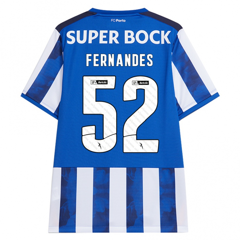 Kandiny Bambino Maglia Martim Fernandes #52 Blu Bianco Kit Gara Home 2024/25 Maglietta