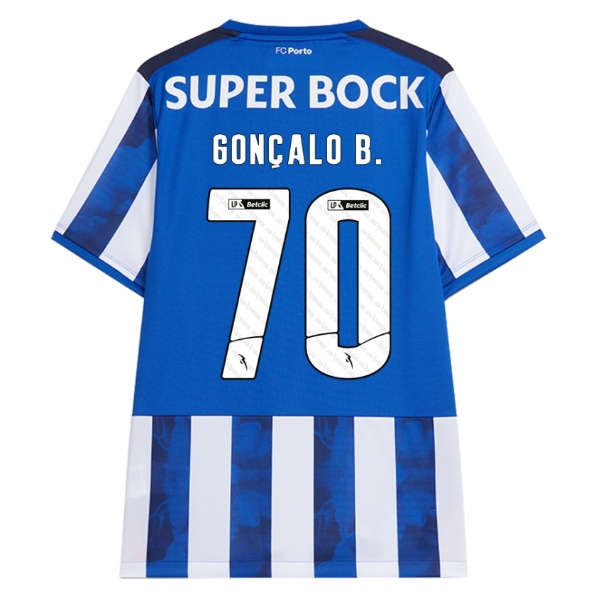 Kandiny Bambino Maglia Gonçalo Borges #70 Blu Bianco Kit Gara Home 2024/25 Maglietta