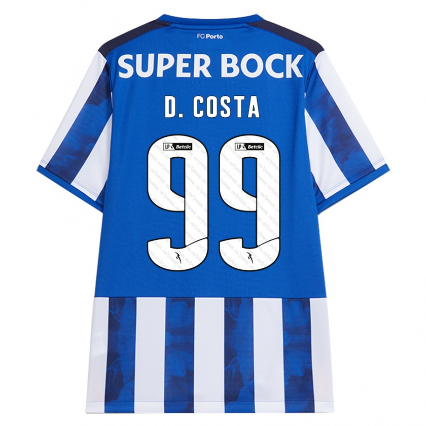 Kandiny Bambino Maglia Diogo Costa #99 Blu Bianco Kit Gara Home 2024/25 Maglietta