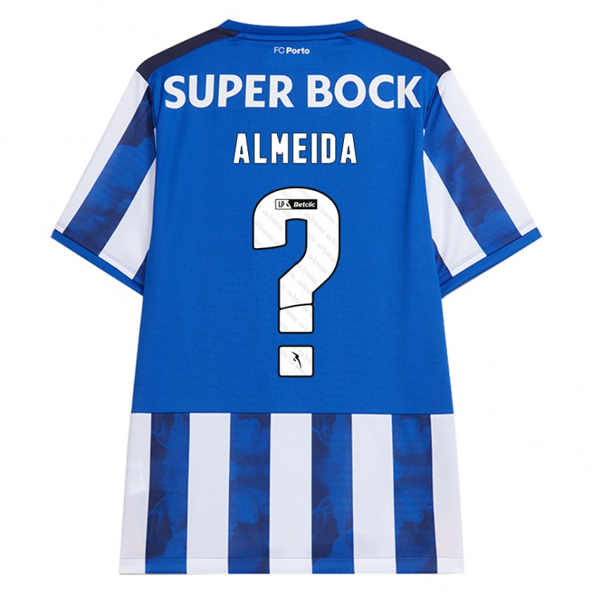 Kandiny Bambino Maglia Tomé Almeida #0 Blu Bianco Kit Gara Home 2024/25 Maglietta