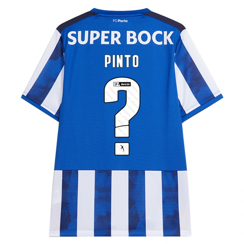 Kandiny Bambino Maglia Gonçalo Pinto #0 Blu Bianco Kit Gara Home 2024/25 Maglietta