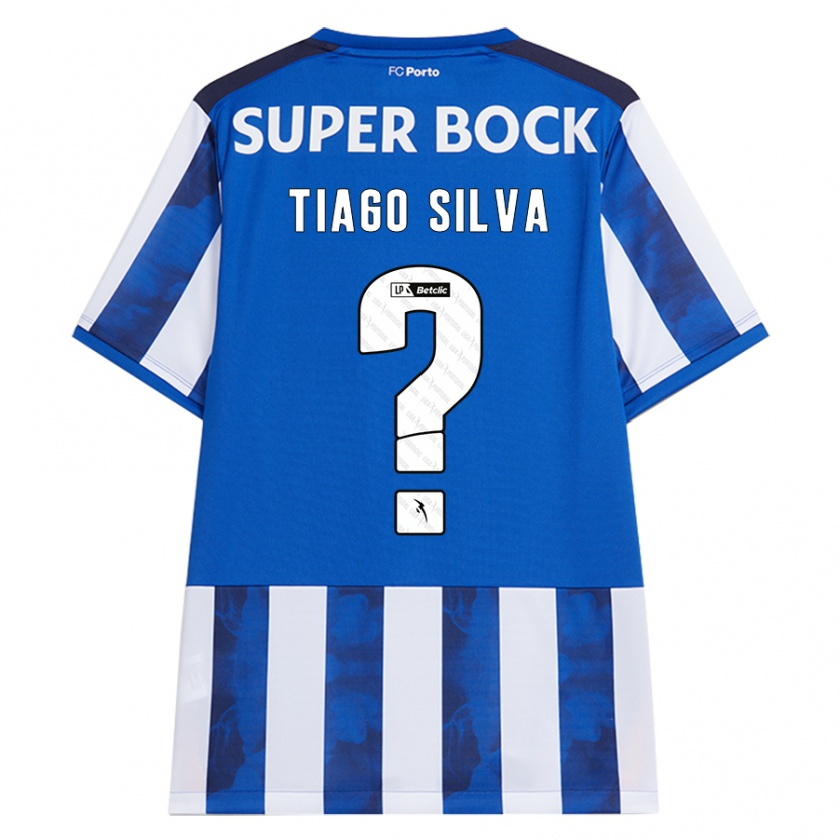 Kandiny Bambino Maglia Tiago Silva #0 Blu Bianco Kit Gara Home 2024/25 Maglietta