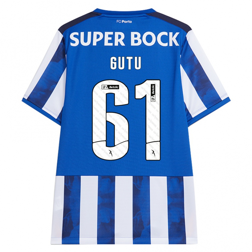 Kandiny Bambino Maglia Denis Gutu #61 Blu Bianco Kit Gara Home 2024/25 Maglietta