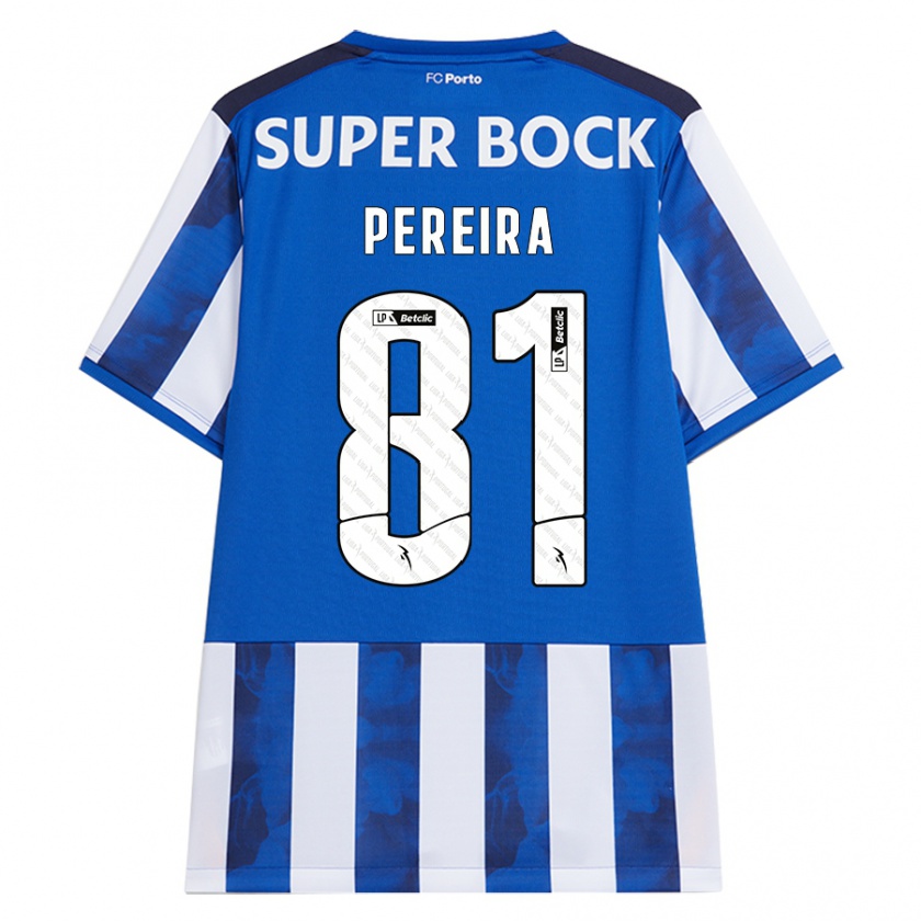 Kandiny Bambino Maglia Martim Pereira #81 Blu Bianco Kit Gara Home 2024/25 Maglietta