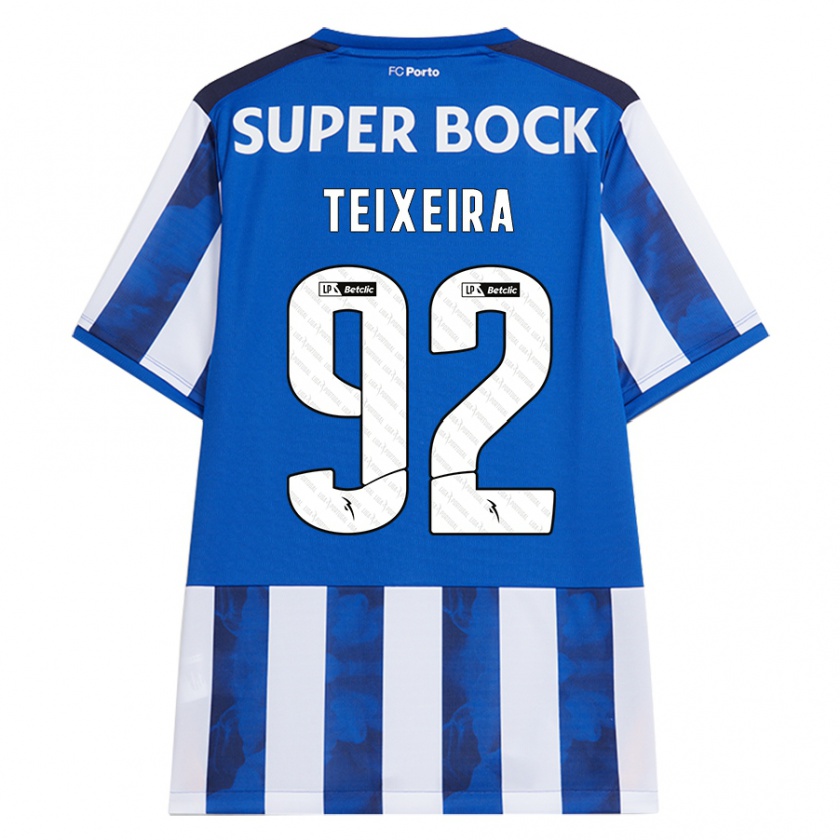 Kandiny Bambino Maglia João Teixeira #92 Blu Bianco Kit Gara Home 2024/25 Maglietta