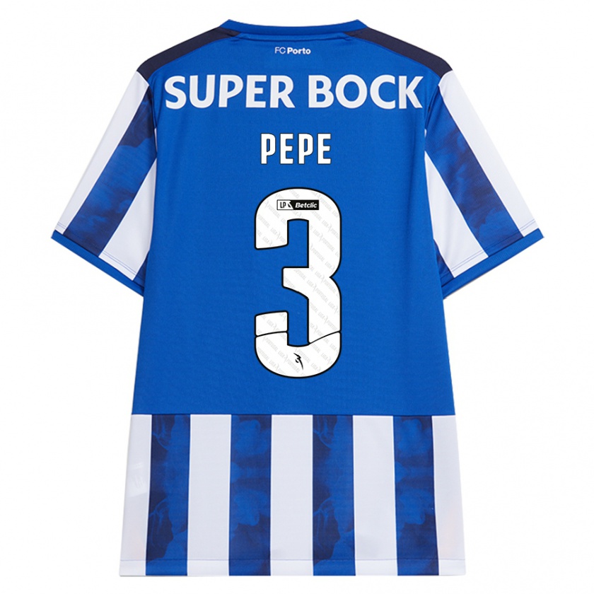 Kandiny Bambino Maglia Pepe #3 Blu Bianco Kit Gara Home 2024/25 Maglietta