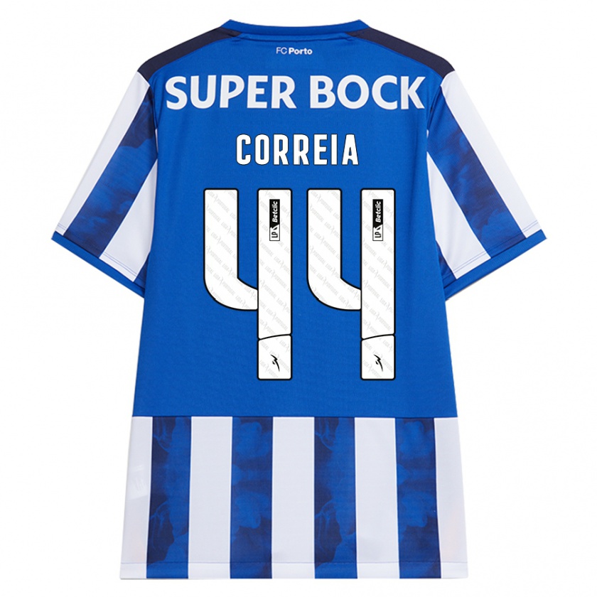 Kandiny Bambino Maglia Romain Correia #44 Blu Bianco Kit Gara Home 2024/25 Maglietta