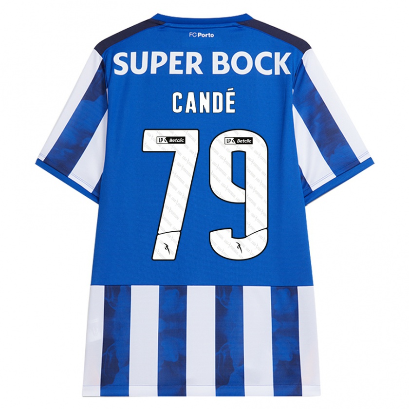 Kandiny Bambino Maglia Umaro Candé #79 Blu Bianco Kit Gara Home 2024/25 Maglietta