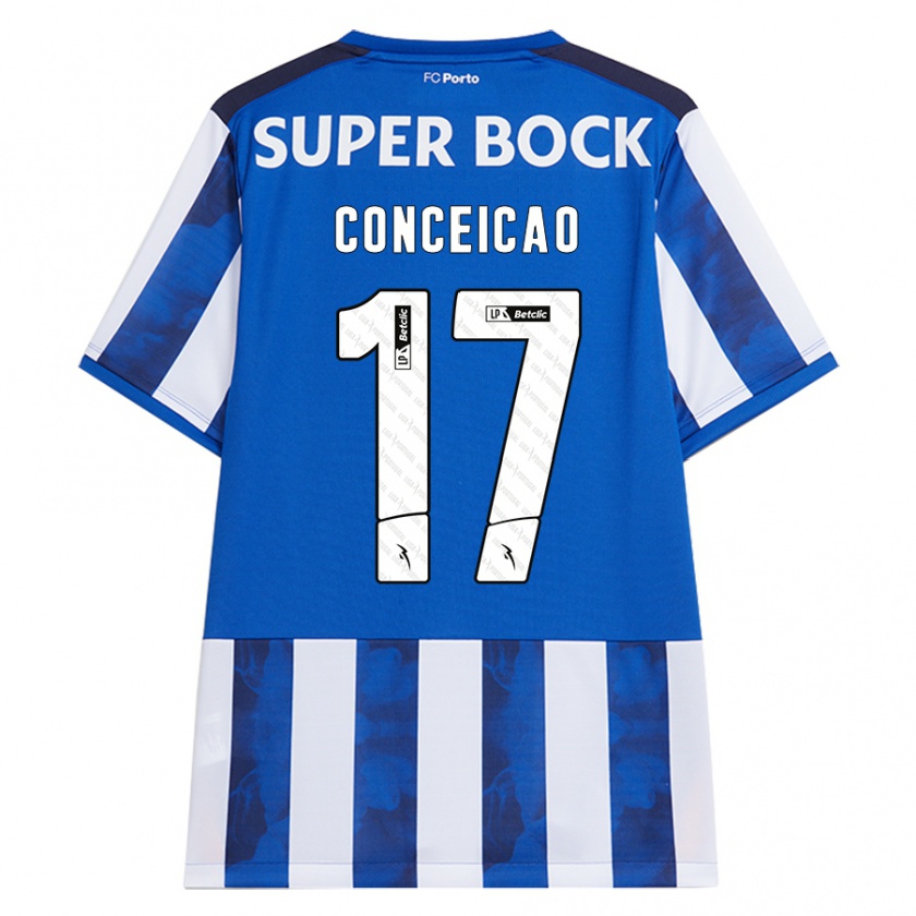 Kandiny Bambino Maglia Rodrigo Conceicao #17 Blu Bianco Kit Gara Home 2024/25 Maglietta