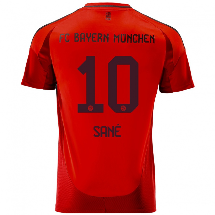 Kandiny Bambino Maglia Leroy Sané #10 Rosso Kit Gara Home 2024/25 Maglietta