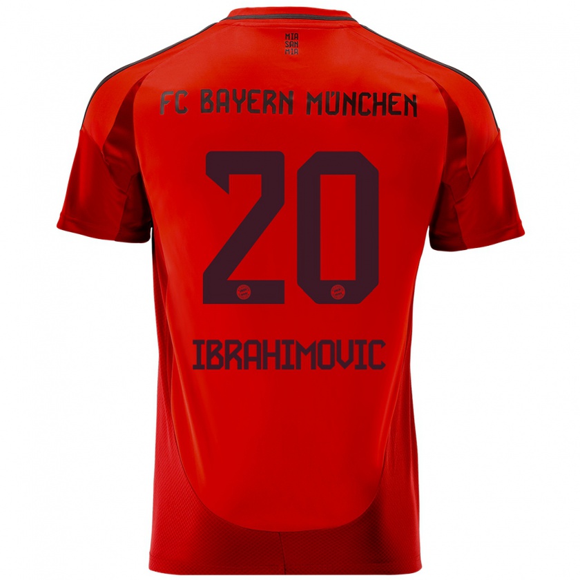 Kandiny Bambino Maglia Arijon Ibrahimovic #20 Rosso Kit Gara Home 2024/25 Maglietta