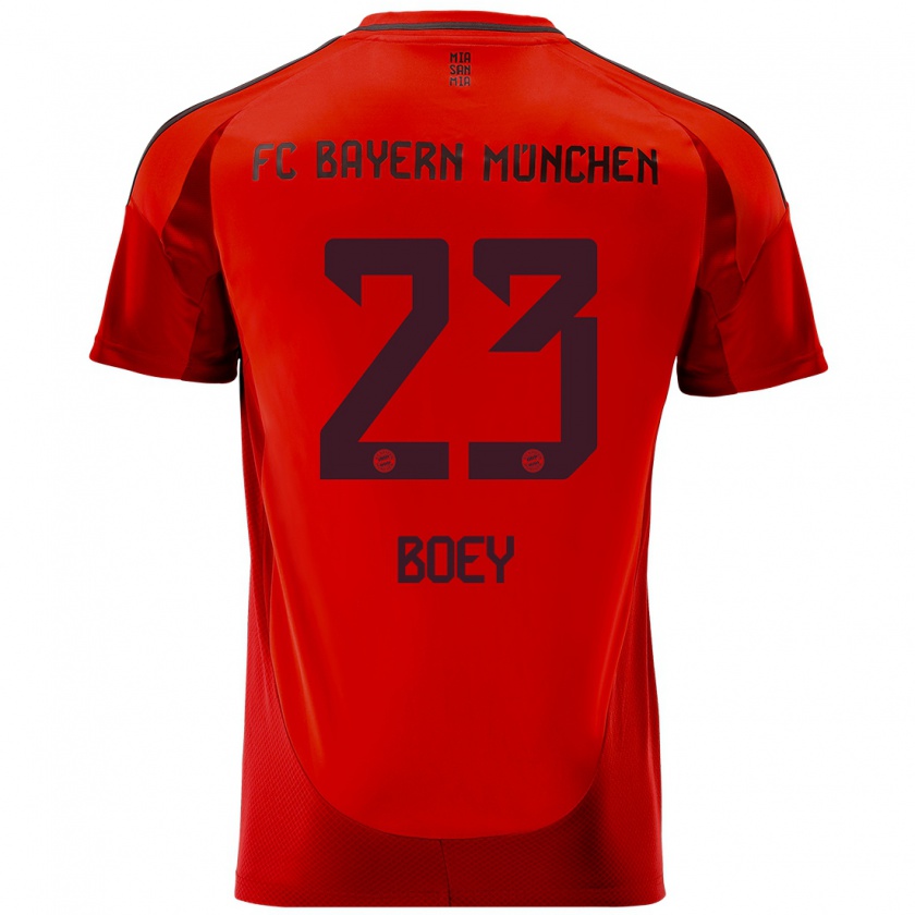 Kandiny Bambino Maglia Sacha Boey #23 Rosso Kit Gara Home 2024/25 Maglietta