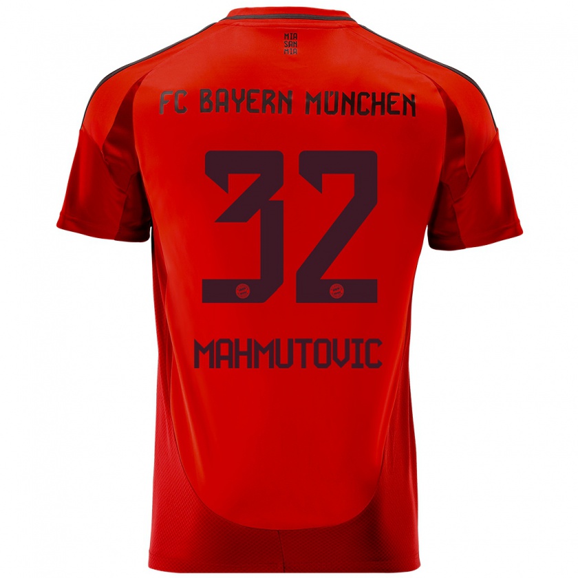 Kandiny Bambino Maglia Ena Mahmutovic #32 Rosso Kit Gara Home 2024/25 Maglietta