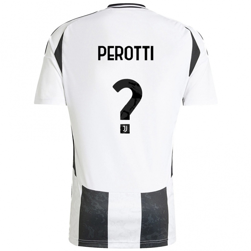 Kandiny Bambino Maglia Clemente Perotti #0 Bianco Nero Kit Gara Home 2024/25 Maglietta