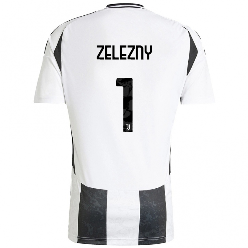 Kandiny Niño Camiseta Radoslaw Zelezny #1 Blanco Negro 1ª Equipación 2024/25 La Camisa