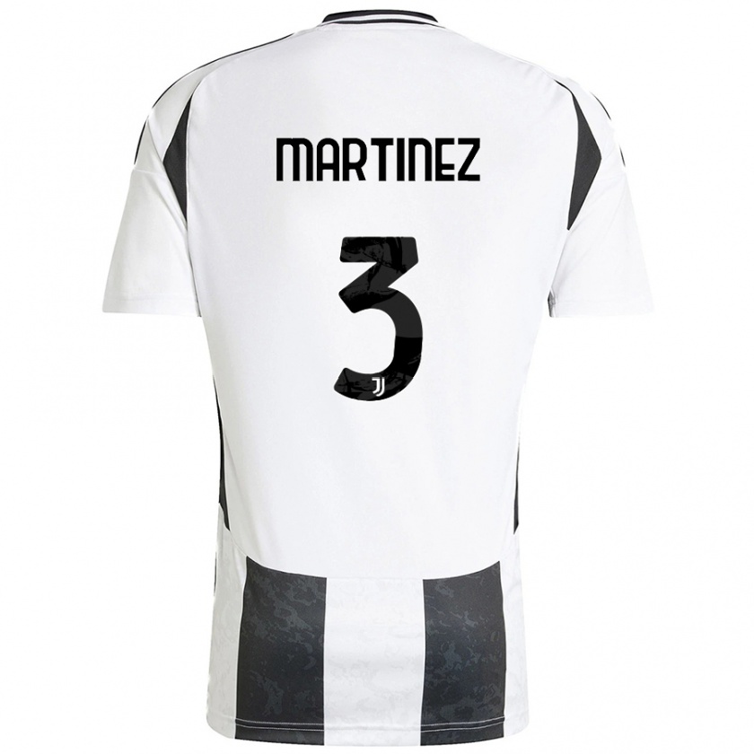 Kandiny Kinderen Bruno Martinez #3 Wit Zwart Thuisshirt Thuistenue 2024/25 T-Shirt