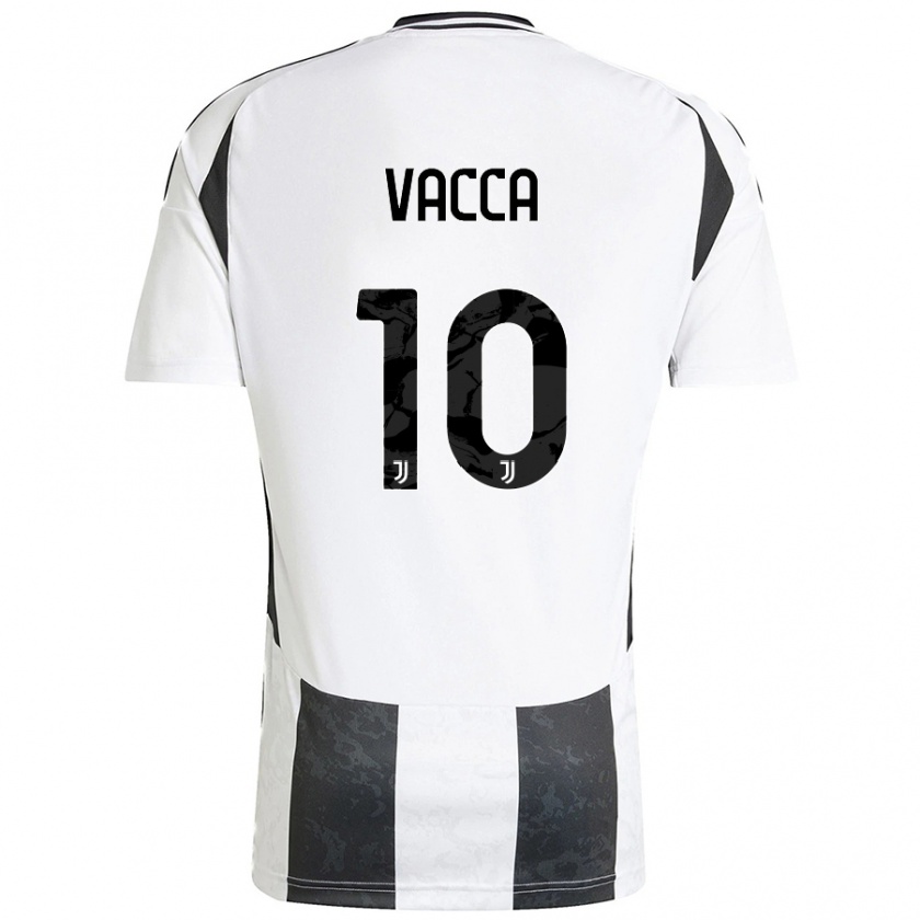 Kandiny Kinder Alessio Vacca #10 Weiß Schwarz Heimtrikot Trikot 2024/25 T-Shirt Österreich