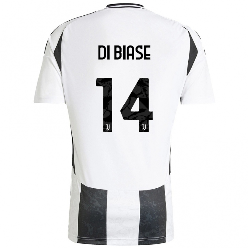 Kandiny Bambino Maglia Gianmarco Di Biase #14 Bianco Nero Kit Gara Home 2024/25 Maglietta