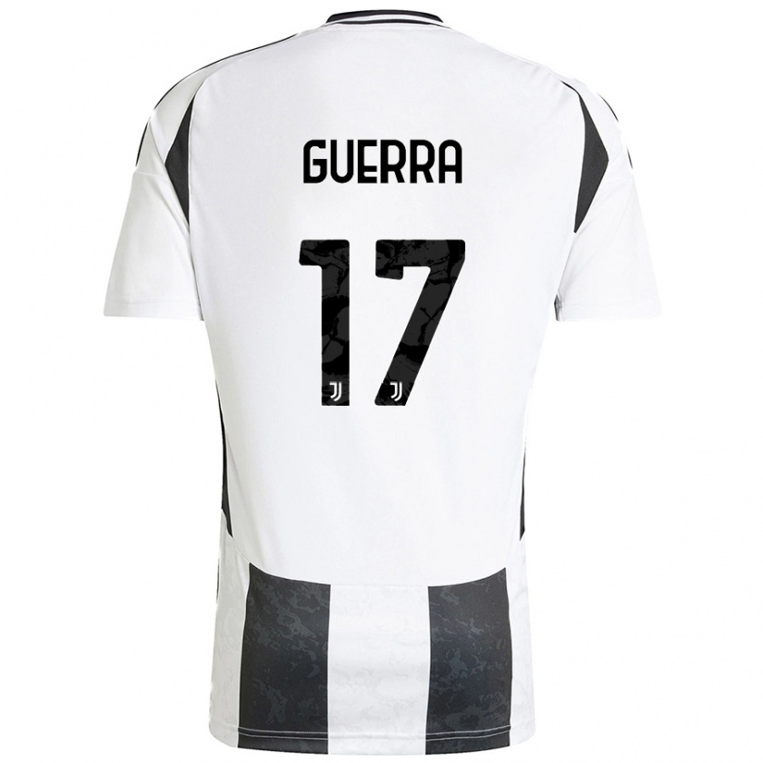 Kandiny Kinderen Simone Guerra #17 Wit Zwart Thuisshirt Thuistenue 2024/25 T-Shirt