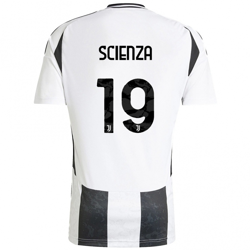 Kandiny Bambino Maglia Michele Scienza #19 Bianco Nero Kit Gara Home 2024/25 Maglietta