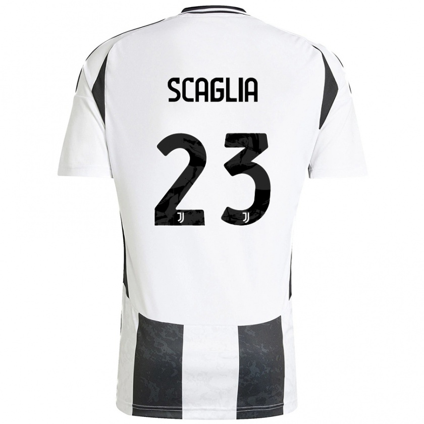 Kandiny Kinder Filippo Scaglia #23 Weiß Schwarz Heimtrikot Trikot 2024/25 T-Shirt Österreich