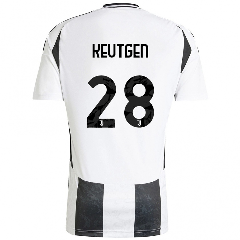 Kandiny Kinderen Enzo Keutgen #28 Wit Zwart Thuisshirt Thuistenue 2024/25 T-Shirt