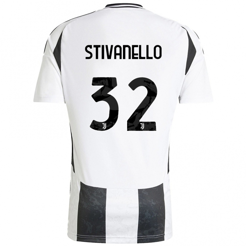 Kandiny Kinder Riccardo Stivanello #32 Weiß Schwarz Heimtrikot Trikot 2024/25 T-Shirt Österreich