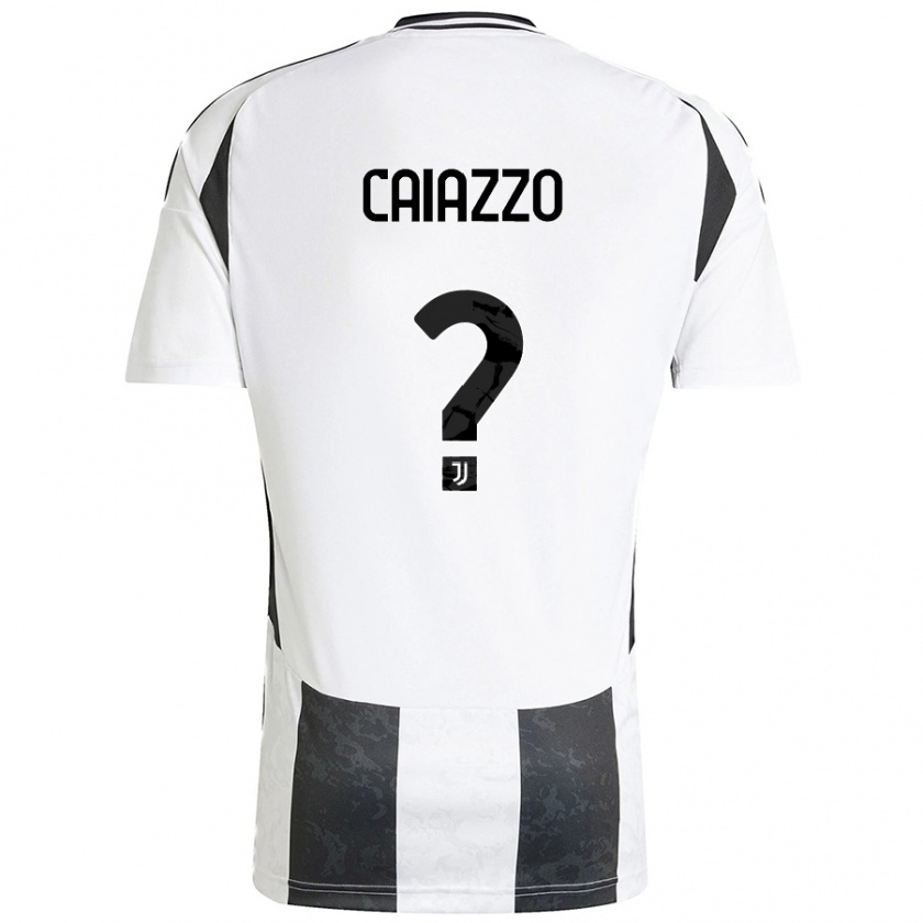 Kandiny Bambino Maglia Sara Caiazzo #0 Bianco Nero Kit Gara Home 2024/25 Maglietta