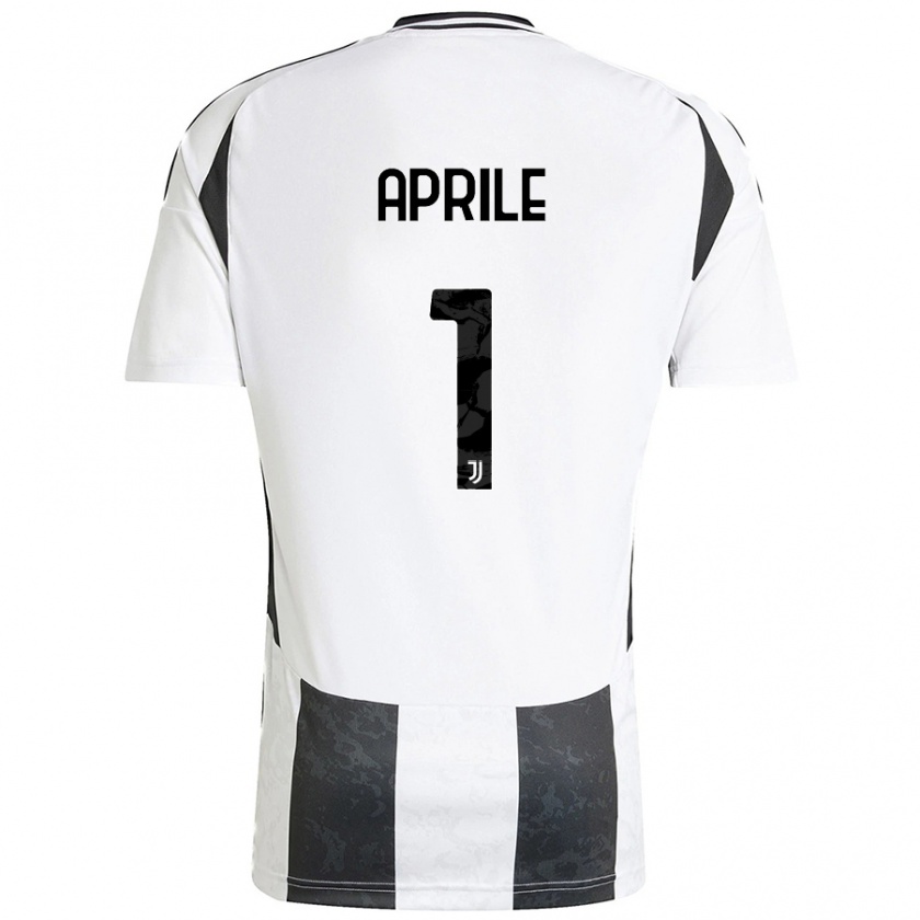 Kandiny Bambino Maglia Roberta Aprile #1 Bianco Nero Kit Gara Home 2024/25 Maglietta