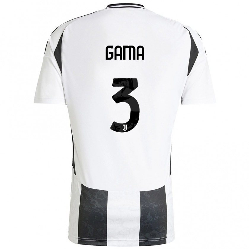 Kandiny Niño Camiseta Sara Gama #3 Blanco Negro 1ª Equipación 2024/25 La Camisa