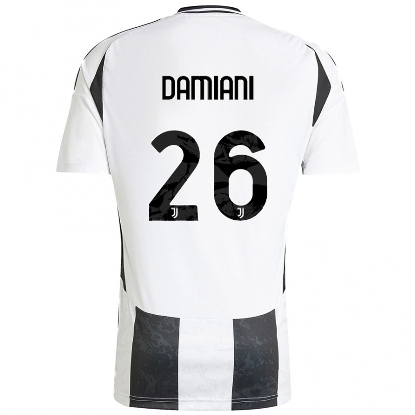 Kandiny Bambino Maglia Samuele Damiani #26 Bianco Nero Kit Gara Home 2024/25 Maglietta