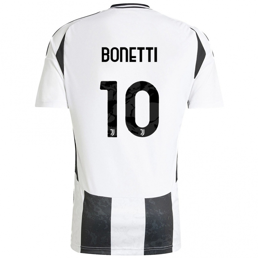 Kandiny Kinder Andrea Bonetti #10 Weiß Schwarz Heimtrikot Trikot 2024/25 T-Shirt Österreich