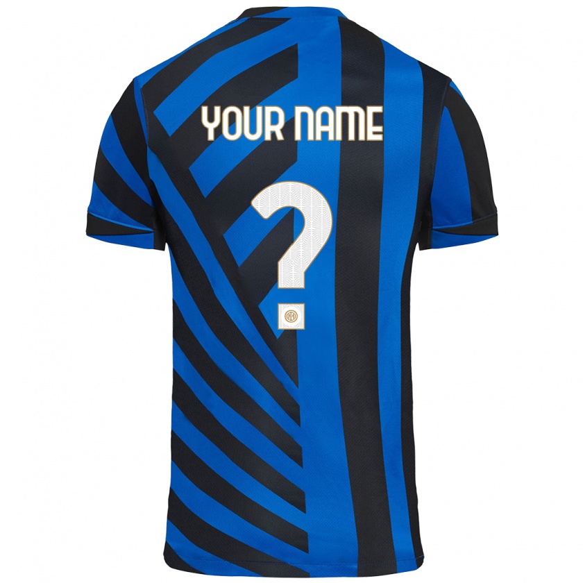 Kandiny Bambino Maglia Il Tuo Nome #0 Blu Nero Kit Gara Home 2024/25 Maglietta